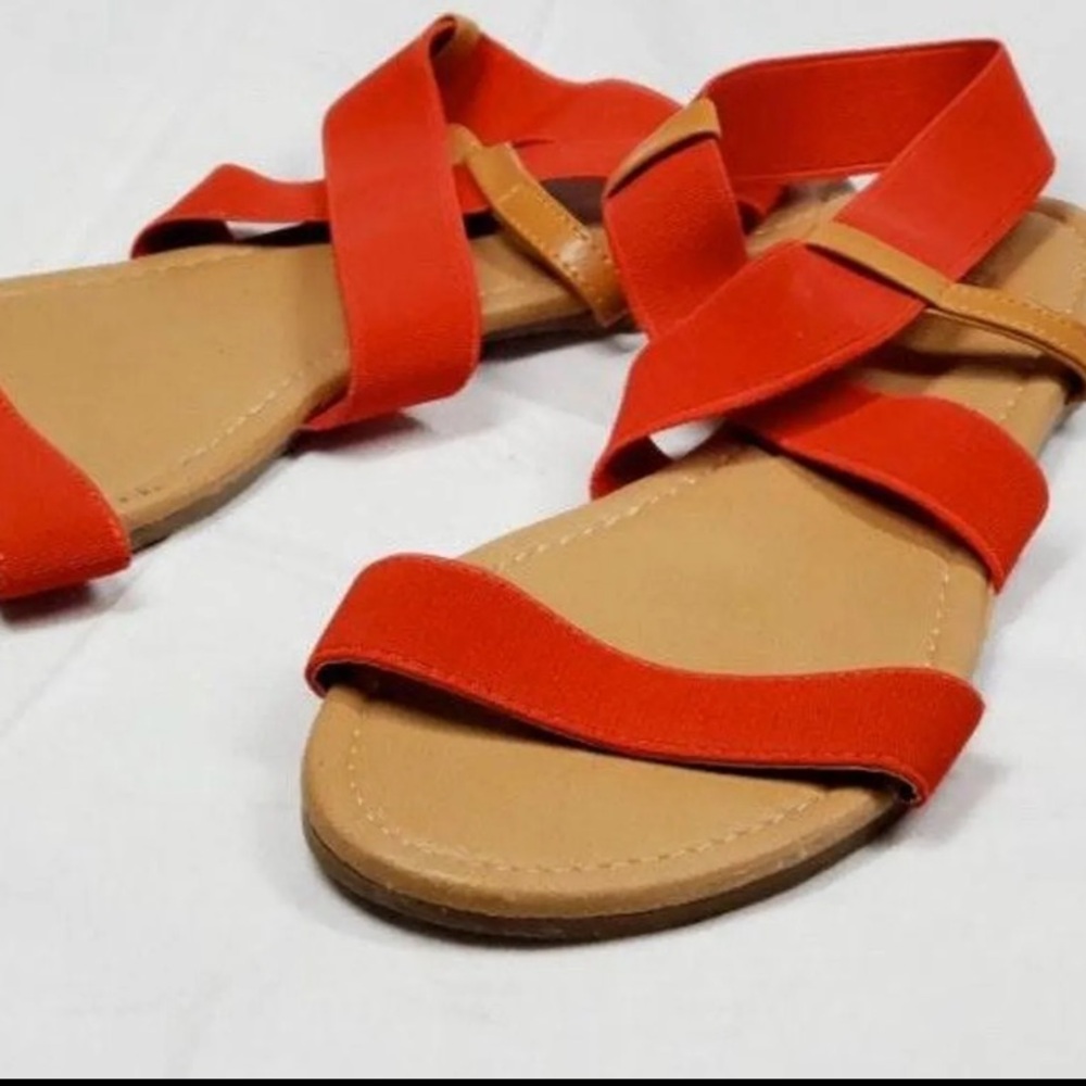 Red Strappy Sandals